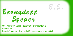 bernadett szever business card